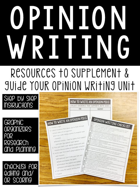 https://www.teacherspayteachers.com/Product/Opinion-Writing-Resources-3008859
